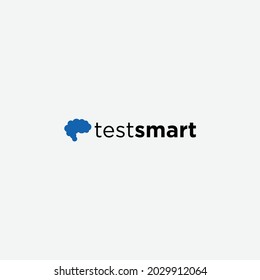 simple brain logo design template elements