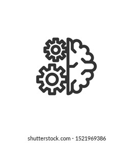 Simple brainstorming icons in line style design on white background. Related to business, office, creative, ideas, website or mobile app and user interface. Vector Illustration Pixel Perfect 48x48.