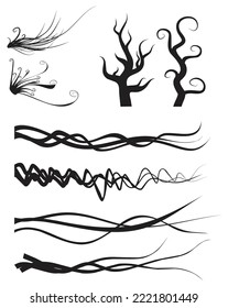 simple branch clipart vector illustration 