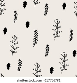 Simple branch seamless pattern.