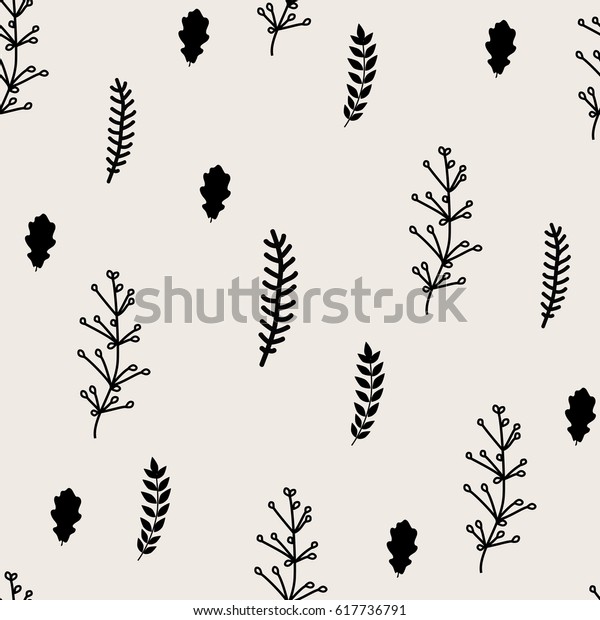 Simple Branch Seamless Pattern Stock Vector (Royalty Free) 617736791