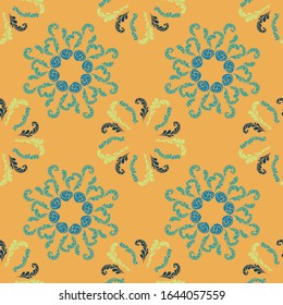 Simple branches elegant seamless floral motif pattern, stylized flowers organic print, vector ornate background. Vintage floral stylized organic seamless textile vector with flowers and twigs.