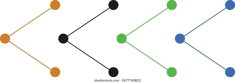 Simple branching diagrams with nodes representing networks or trees