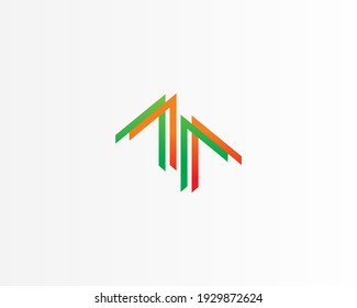 Simple brand vector and line color concept logo design