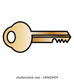 A simple brass key.