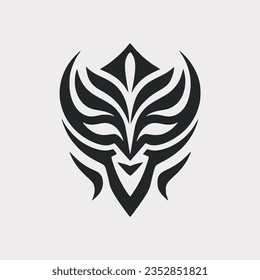 simple brazil amazon mask culture logo vector illustration template design