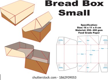 simple bread box but looks pretty and charming.  with a six corner glue model.  Small size.