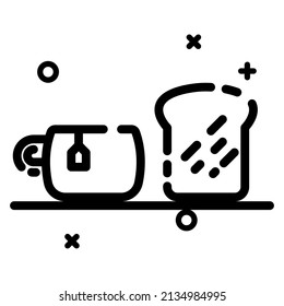 simple bread and coffee icon design, best used for web, banner, flayer or application