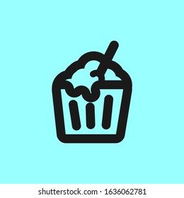 Simple bread icon design template