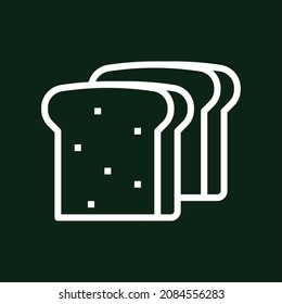 Simple bread icon and symbol art