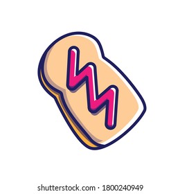 Simple bread with jam illustration