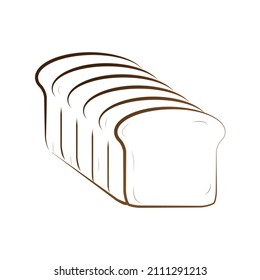 simple bread line design. vector illustrator eps 10
