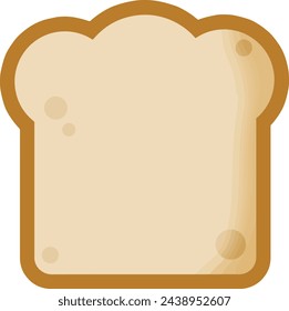 simple Bread Loaf Illustration Vector 