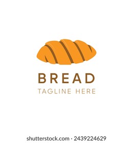 Simple Bread Logo flat design 