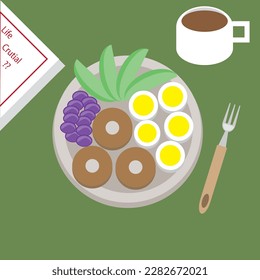 Simple Breakfast 2D Animation Vector Illustration
