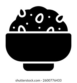 Simple Breakfast glyph icon. The icon can be used for websites, print templates, presentation templates, illustrations, etc	