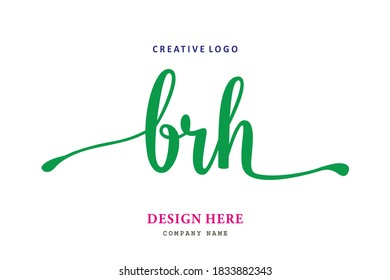 el logotipo simple de la inscripción BRH es fácil de entender, sencillo y autoritario