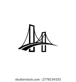 Simple bridge icon design element