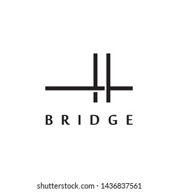 Simple bridge logo design illustration