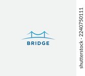 simple bridge logo design line architecture art modern