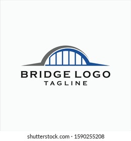 simple bridge logo design template vector icon illustration