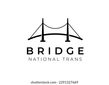 Simple bridge logo design vector template