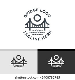 Simple Bridge Logo Design. Vector illustration