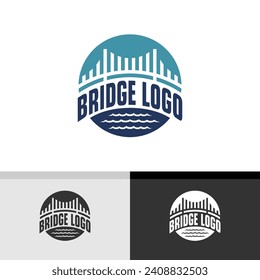 Simple Bridge Logo Design. Vector illustration