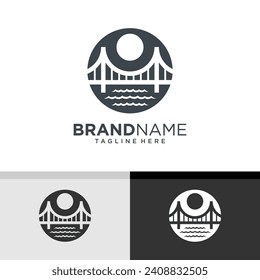 Simple Bridge Logo Design. Vector illustration