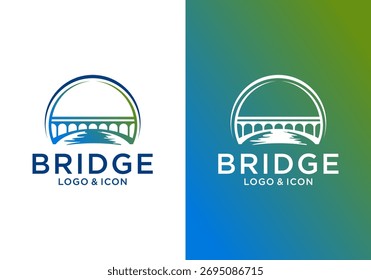 simple bridge logo icon vector design