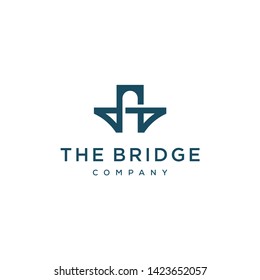 simple bridge symbol vector icon logo design