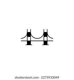 simple bridge symbol vector icon logo design
