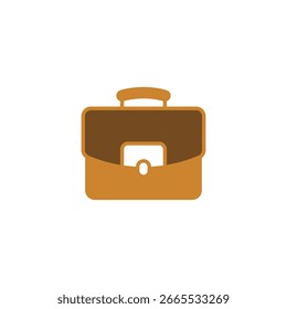 Simple briefcase 2 color icon