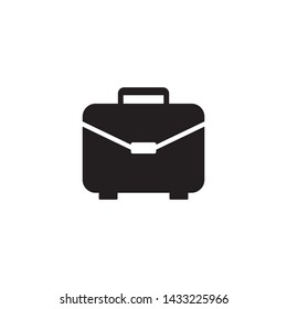 Simple briefcase flat icon design vector
