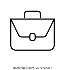 Simple briefcase icon. Business bag. Vector.