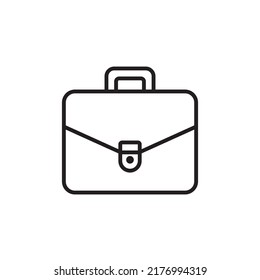 icono de maletín simple con fondo blanco con líneas mínimas