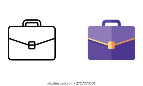 Conjunto de iconos de maletín simple para uso comercial