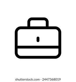 Simple Briefcase line icon isolated on a white background