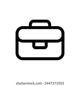 Simple Briefcase line icon isolated on a white background
