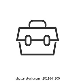 Icono simple de la línea del maletín. Símbolo premium con estilo de trazo. Diseño del icono del maletín. Ilustración vectorial.