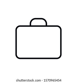 Simple briefcase line icon. Stroke pictogram. Vector illustration isolated on a white background. Premium quality symbol. Vector sign for mobile app and web sites.