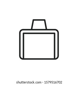 Simple briefcase line icon. Stroke pictogram. Vector illustration isolated on a white background. Premium quality symbol. Vector sign for mobile app and web sites.