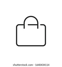 Simple briefcase line icon. Stroke pictogram. Vector illustration isolated on a white background. Premium quality symbol. Vector sign for mobile app and web sites.