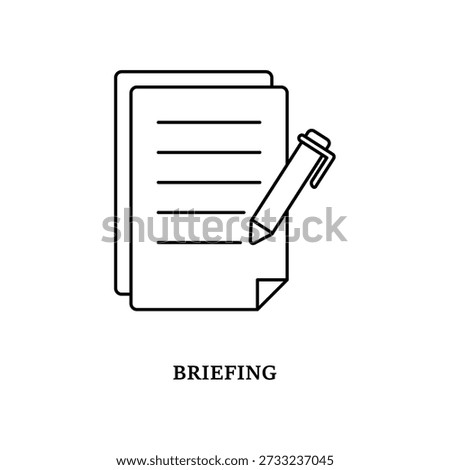 Simple Briefing icon for social media, app, and web design. Vector illustration, Eps 10.