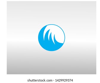 a simple bright blue round symbol