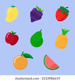 Simple Bright and Fresh Fruits  Set