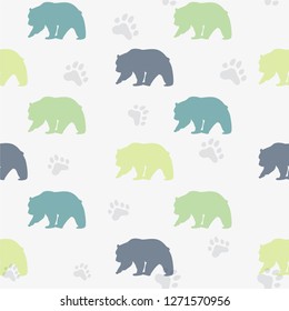 Simple, bright  pattern with bears