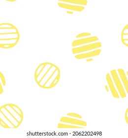 Simple and bright vector pattern. Juicy explosive color of abstract minimalistic lemons. Universal pattern
