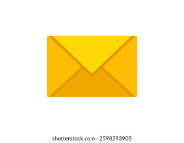 A simple, bright yellow envelope illustration with a folded paper design and sharp color contrast.