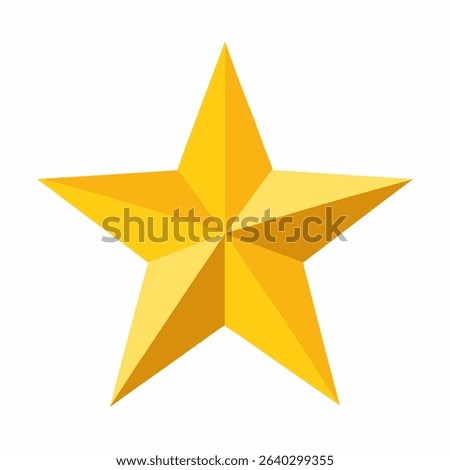 A simple, bright yellow star illustration on a clean white background. Ideal for adding a touch of cheerfulness and positivity to any design.